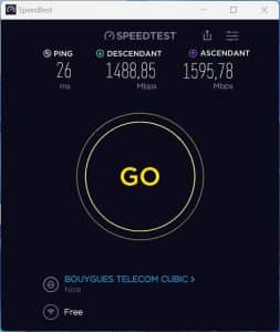 test de débit WiFi 6E avec la Freebox Ultra